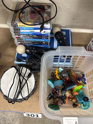 A Collection of Untested Sony PlayStation 3 Gaming Accessories, Games and Activision Skylanders 