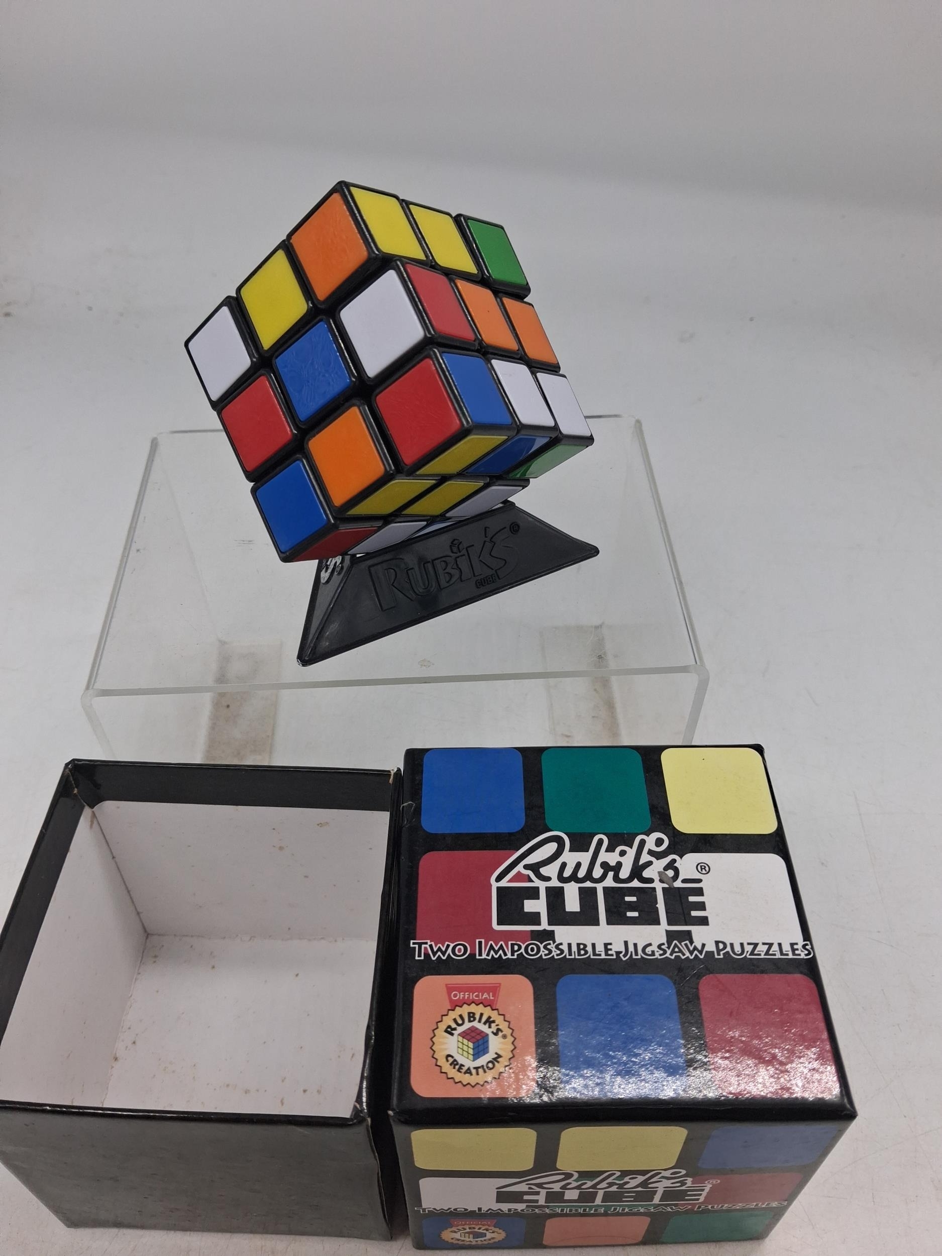 Official 50th Anniversary Rubiks Cube with stand