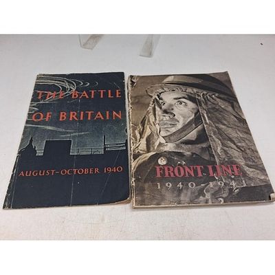 Government 1941 issued Battle of Britain guide and Frontline 1940-41 printed 1942