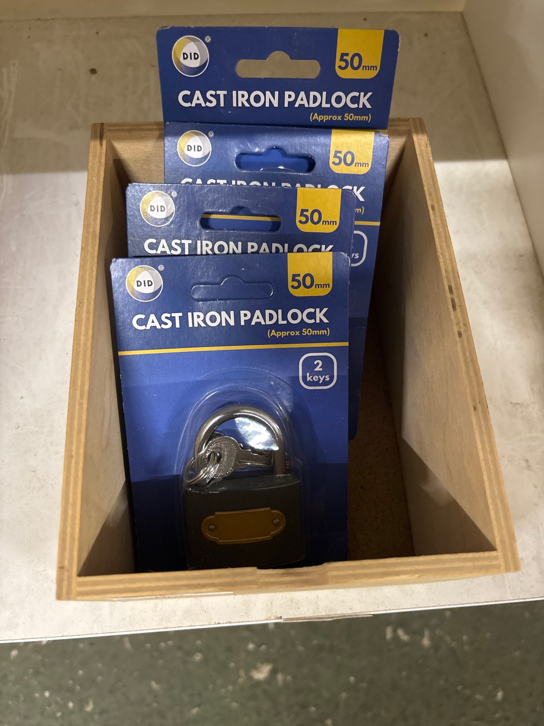 A Set Of Four 50mm Cast Iron Padlocks, DID