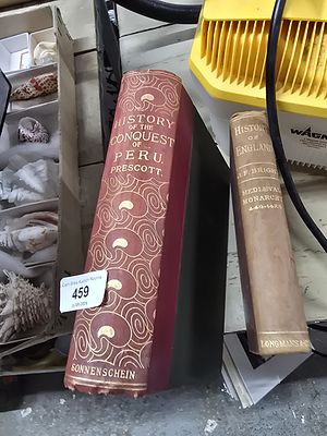Two Volumes: Prescott, History of the Conquest of Peru, and Bright, History of England