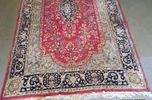 Handmade Persian Carpet Kirman Lawar , 
100% Handmade and wool , each knots tie with hand . Image - 4