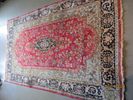 Handmade Persian Carpet Kirman Lawar , 
100% Handmade and wool , each knots tie with hand . Image - 8