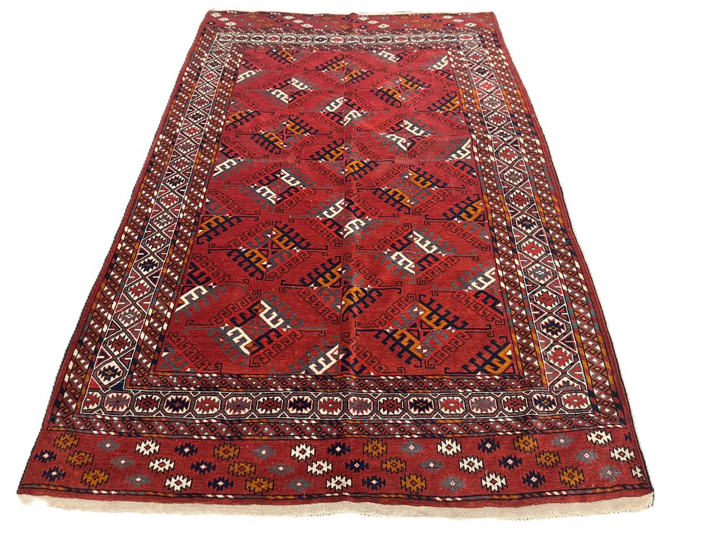 Handmade Turkeman Rug . beautiful and vintage Turkeman Rug 
100 % handmad and woven from wool 