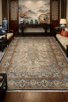 Handmade china silk rug . Handwoven china silk Rug , 100 % handwoven and silk , 100 % silk 
the 