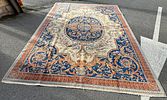 A handwoven Carpet Aubisson French. A handwoven carpet with Aubusson (French) design , a very Image - 7