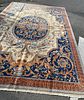 A handwoven Carpet Aubisson French. A handwoven carpet with Aubusson (French) design , a very Image - 11