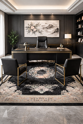 A unique , fully handwoven chiness silk carpet , the carpet is completely handmade and 100 % in 