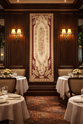 Handmade koplan from france . Handmade Gobelin , French design , entirely handwovenfrom wool yarn