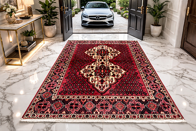 Handmade persian rug . Handmade Persian rug from Hamedan , 
100 % handmad and wool 
each knots 