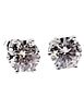 925 Sterling Silver Moissanite Lab Diamond 2.0ct Stud Earrings. 
Discover the Magic of Image - 2