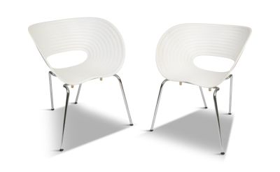 Pair of Ron Arad Tom Vac Chairs. Seat height 17.5 inches.