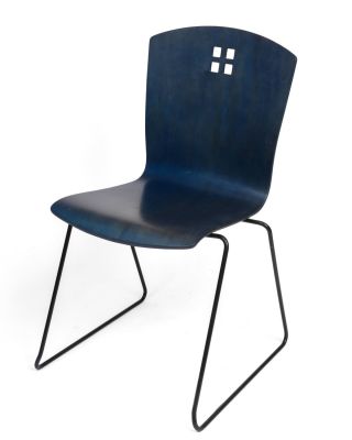 Leland Molded Plywood Side Chair. Seat height 18.5 inches.