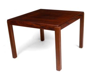 Vejle Stole Danish Rosewood Coffee Table. Height 20 inches, top 27.5 inches square.