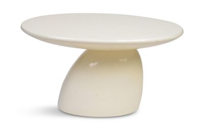 Eero Aarnio "Parabel" Fiberglass Table. Height 17 inches, top 31 x 22 inches, c. 2002