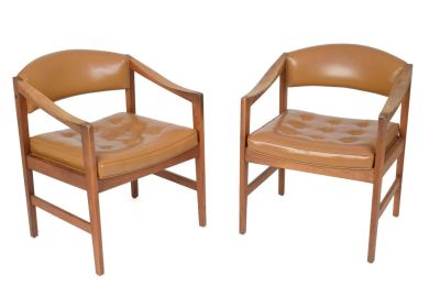 Pair of Mid Century Armchairs by Monarch Furniture. Seat height 18 inches.