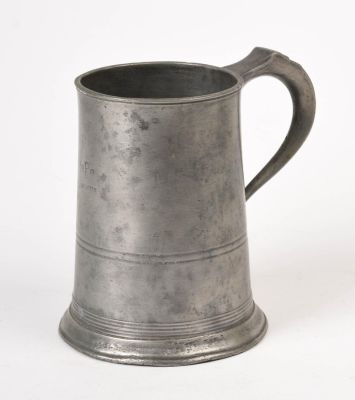 English George IV Pewter Tankard. Height 6.25 inches.