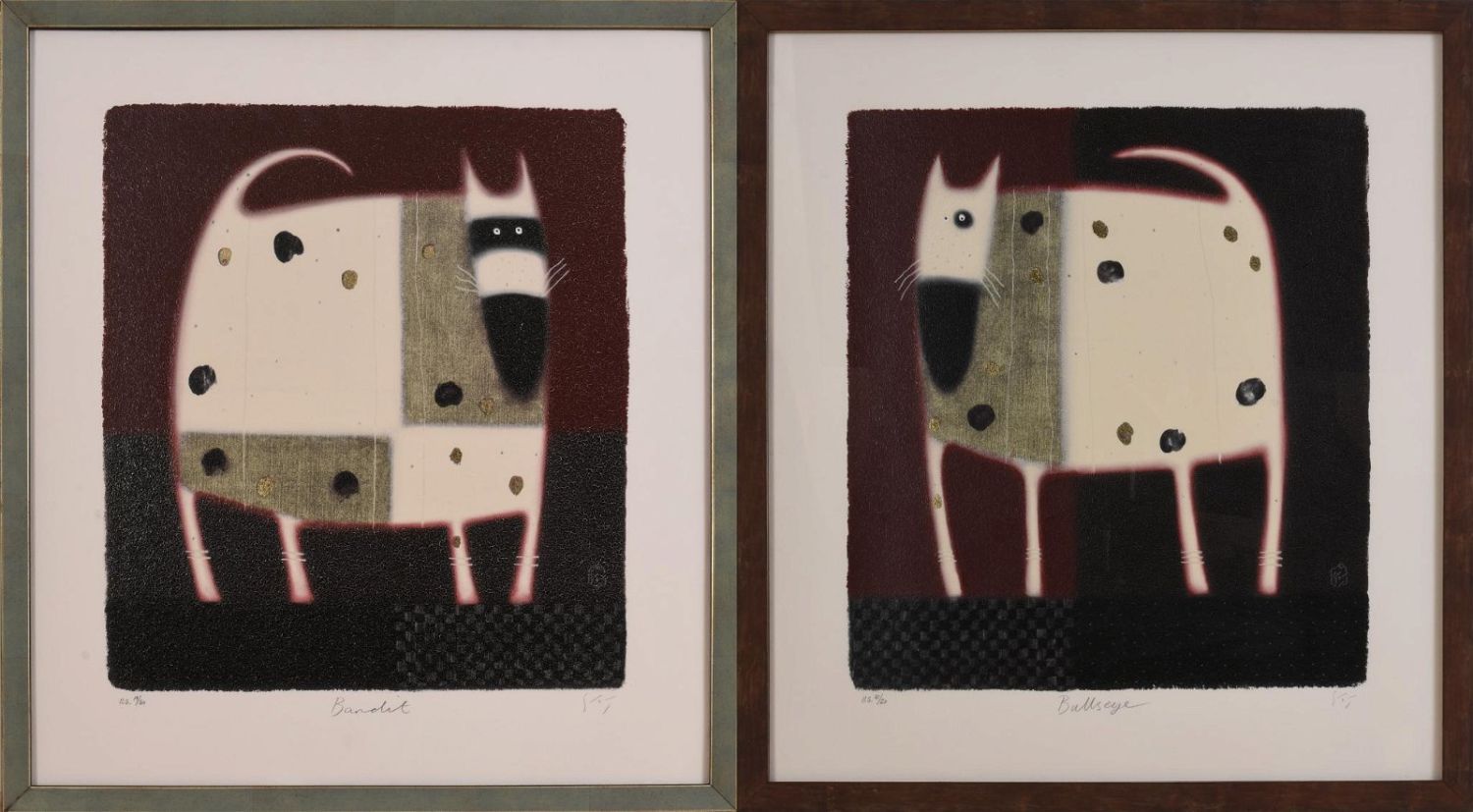 Lot 504 - Govinder Nazran. Pair of Limited Edition Prints of Dogs 