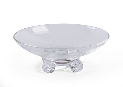 Steuben Footed Bowl by John Dreves. Diameter 8 inches. In excellent condition, with original box.