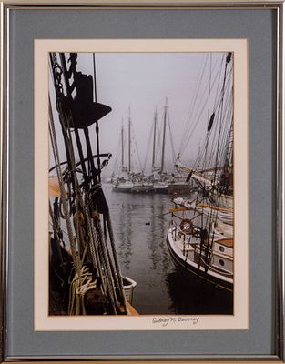 Audrey Deveney. Sailor's Paradise, Camden Harbor. Framed photographic print, 14 x 11 inches.