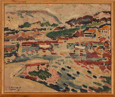 After Georges Braque, Seascape. Limited edition lithograph with applied paint, Janine Aeply.