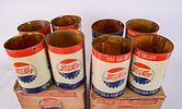 Eight Pepsi-Cola Fountain Syrup Cans. In original boxes. Height 8.75 inches. Some rust and Image - 2