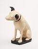 RCA Nipper Sculpture. Height 14 3/4 inches, depth 12 inches. Repaired break to ear. Some loss Image - 1