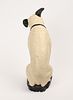 RCA Nipper Sculpture. Height 14 3/4 inches, depth 12 inches. Repaired break to ear. Some loss Image - 2
