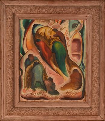 George L. Constantine Painting. (Massachusetts/Greece 20th c.), Abstract Landscape with