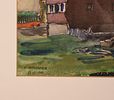Frederic Whitaker (1891 - 1980). Red Barn. Framed watercolor on paper, signed and dated 8-5-38 Image - 1