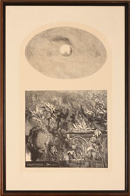 Barry Moser (Born 1940). Premonitia. Framed etching on paper, pencil signed and numbered 4/200.