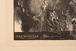 Barry Moser (Born 1940). Premonitia. Framed etching on paper, pencil signed and numbered 4/200. Image - 1