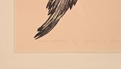 Barry Moser (Born 1940). Icarus Agonistes. Framed woodblock print on paper, pencil signed and Image - 1