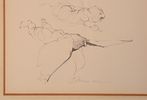 Studies after Mantegna. Framed graphite pencil, signed and dated 1972 in pencil. 8.25 x 6 Image - 1