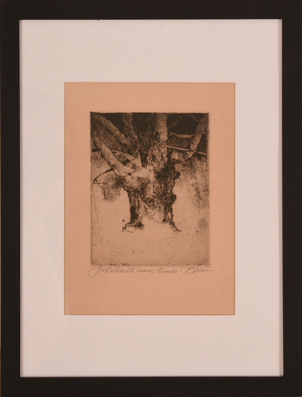 Barry Moser Engraving. Pencil signed. Image 5 x 4 inches. Framed, 13 x 10 inches.