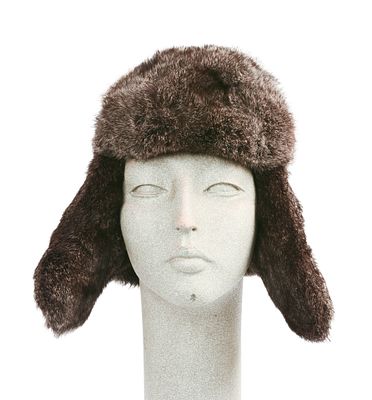 Russian Mad Bomber Fur Hat, 57. Excellent condition, US size 7 1/8.