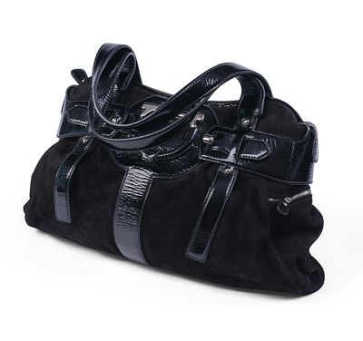 Ferragamo Patent Leather Handbag. 11x 16 inches. Very good condition, minor smoke odor. 