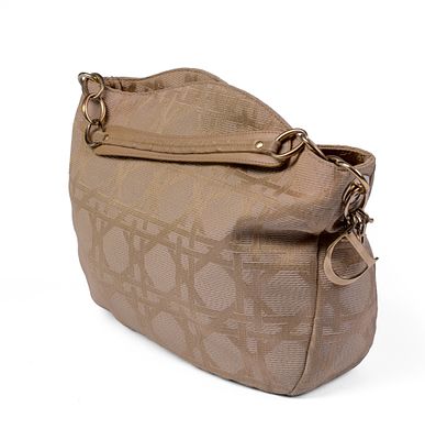 Christian Dior Tan Shoulder Bag. 9 x 12 inches. Good condition, very minor perfume odor. 