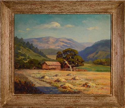 Ada Belle Champlin (1875 - 1950). Mountain Landscape. Oil on board, 20 x 24 inches, signed 