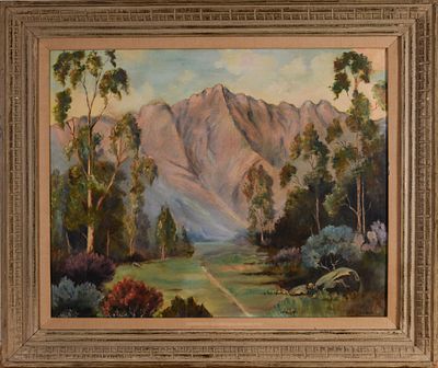 Orrin Augustine White (1883 - 1969), Western Landscape. Oil on canvas, 24 x 30 inches, signed 