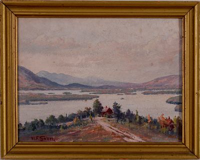 Warren Francis Snow Landscape Painting. (Massachusetts, New Hampshire, Bermuda 1869-1962) 