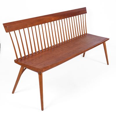 Thomas Moser Eastwood Bench in Cherry. Length 63 inches, height 34 inches, depth 22 inches. A 