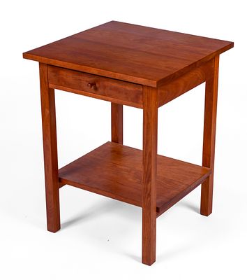 Thomas Moser Cherry Square End Table. Height 26 inches, width 20 inches, depth 20 inches. Good 