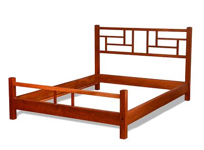 Thomas Moser New Century China Queen Bed in Cherry. Height 44 inches, width 65 inches, length 