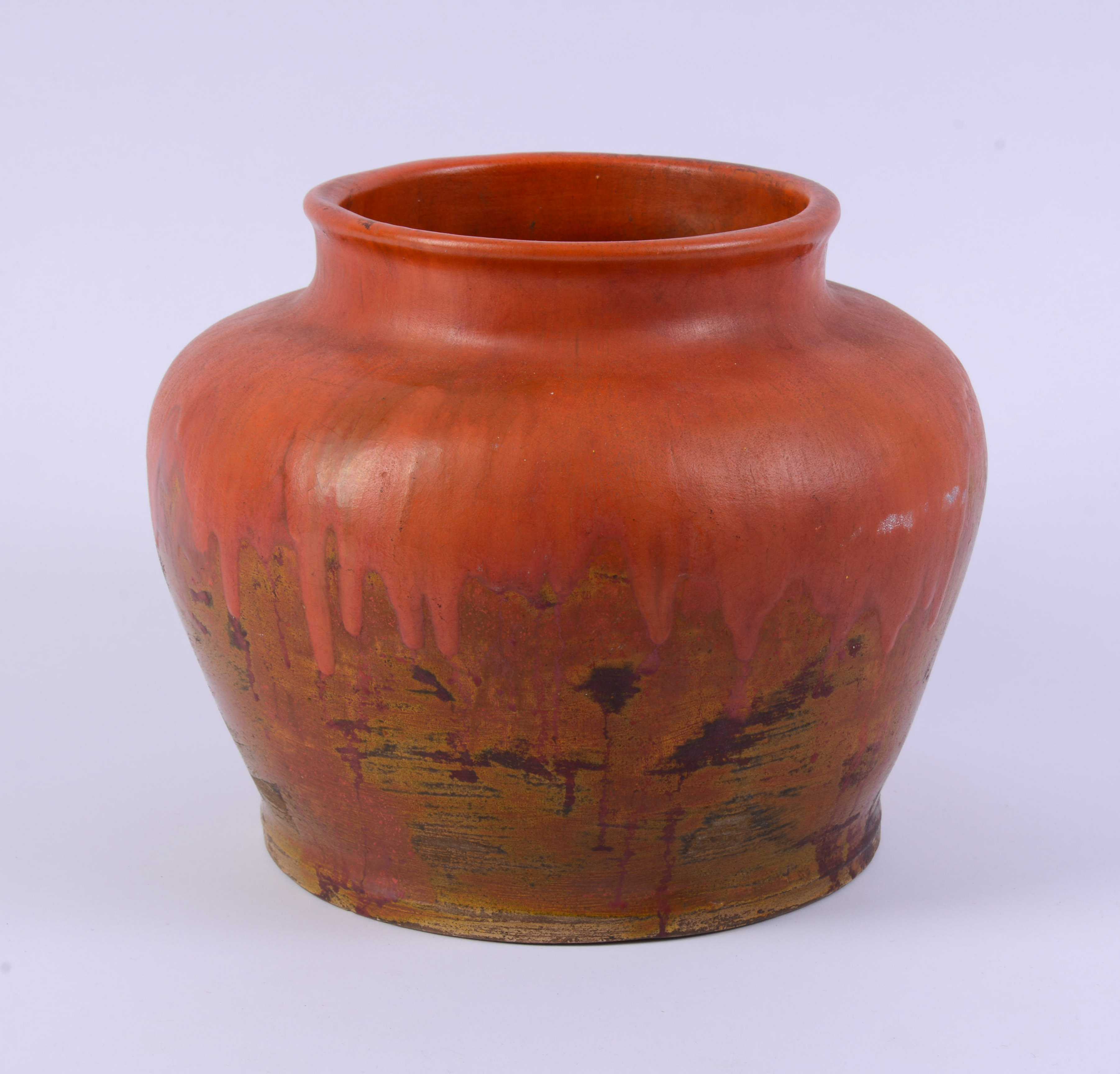 Pottery Red Color Lot 197 - CHROME RED ART POTTERY VASE | Casco Bay Auctions