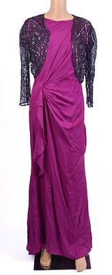 Escada Purple Gown. Size 30. Length 50 inches. Good condition. From the collection of Jane Morgan.
