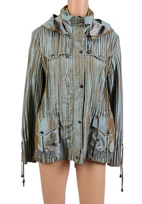 Lindi Jacket in Metallic Blue/Green. Size L. Good condition. From the collection of Jane Morgan.