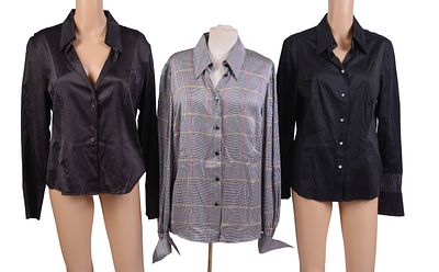 Three Escada Blouses. Size 42. Good condition. From the collection of Jane Morgan.