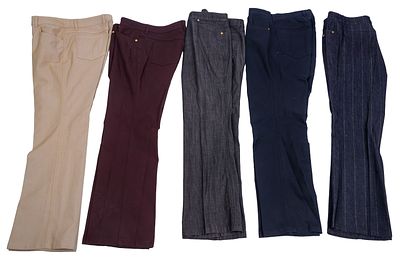 Four Pairs of Escada Pants. Size 40. A few small stains. From the collection of Jane Morgan.
