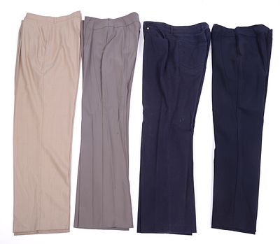 Four Pairs of Escada Pants. Size 38. A few small stains. From the collection of Jane Morgan.
